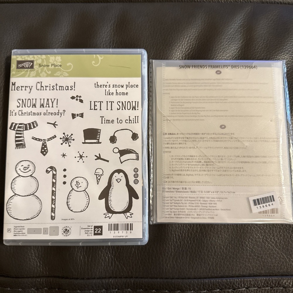 New Stampin' Up! Snow Place & Dies, Christmas, Winter, Penquin, Snowman